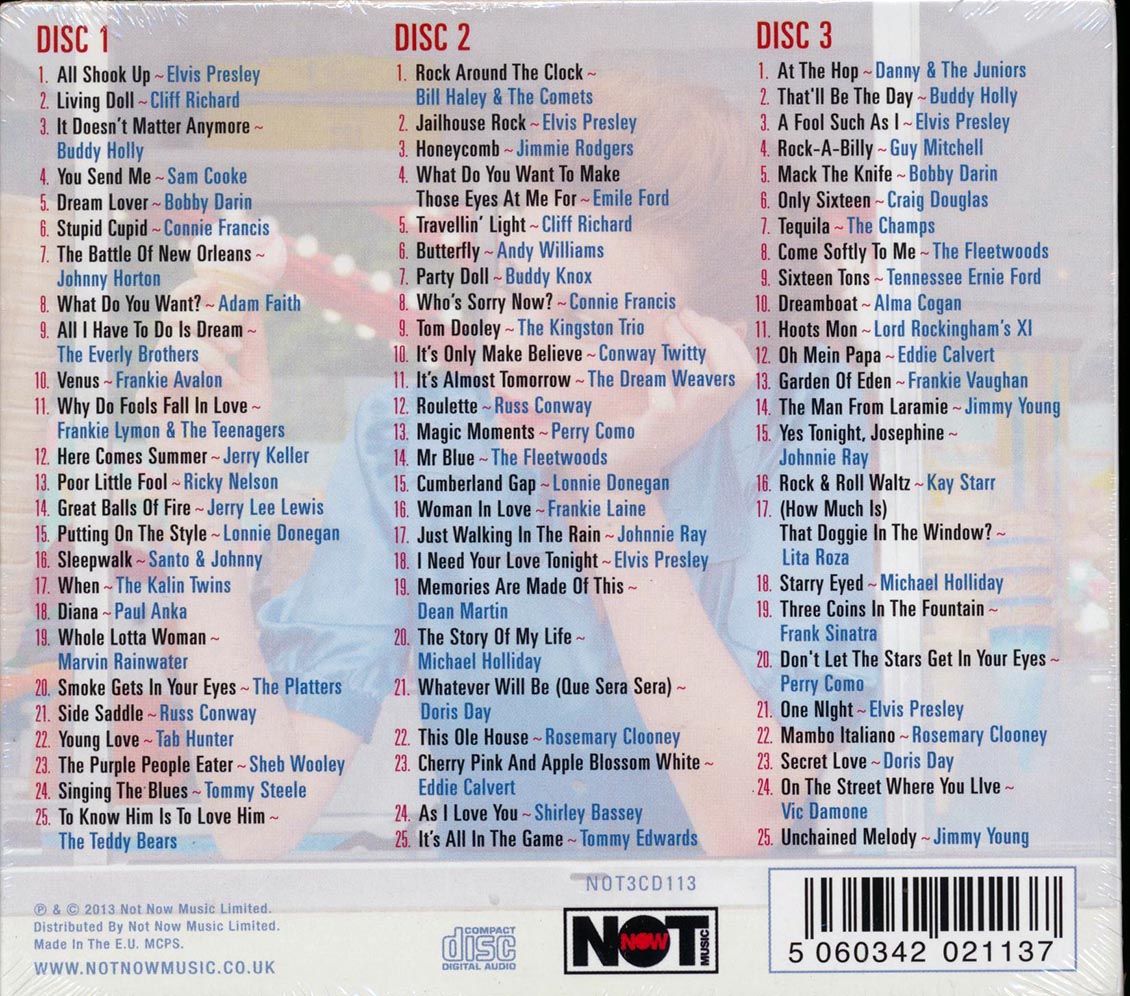 number-1-hits-of-the-50s-by-various-cd-with-onlymintrecords-ref-947965636