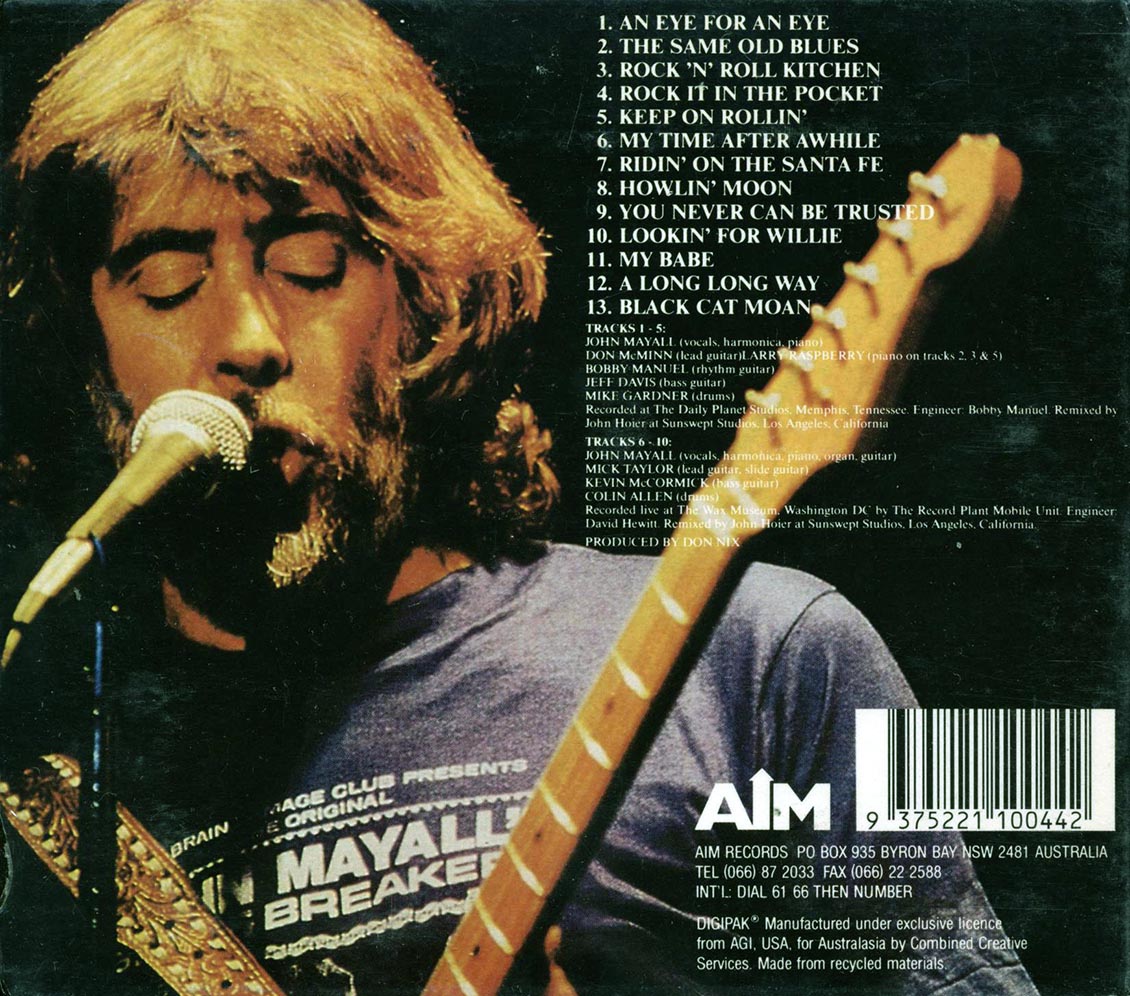 Return Of The Bluesbreakers By John Mayall Mick Taylor, CD With ...